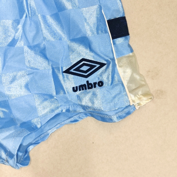 England Team Vintage 1987-99 Third Kit Shorts Blue Waist 26 Umbro - Picture 4 of 8